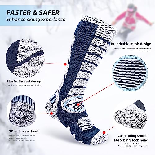 ZEPOHCK Ski Socks, [2 Pairs] Thermal Knee-high Warm Socks for Men & Women, Hunting, Outdoor Sports2