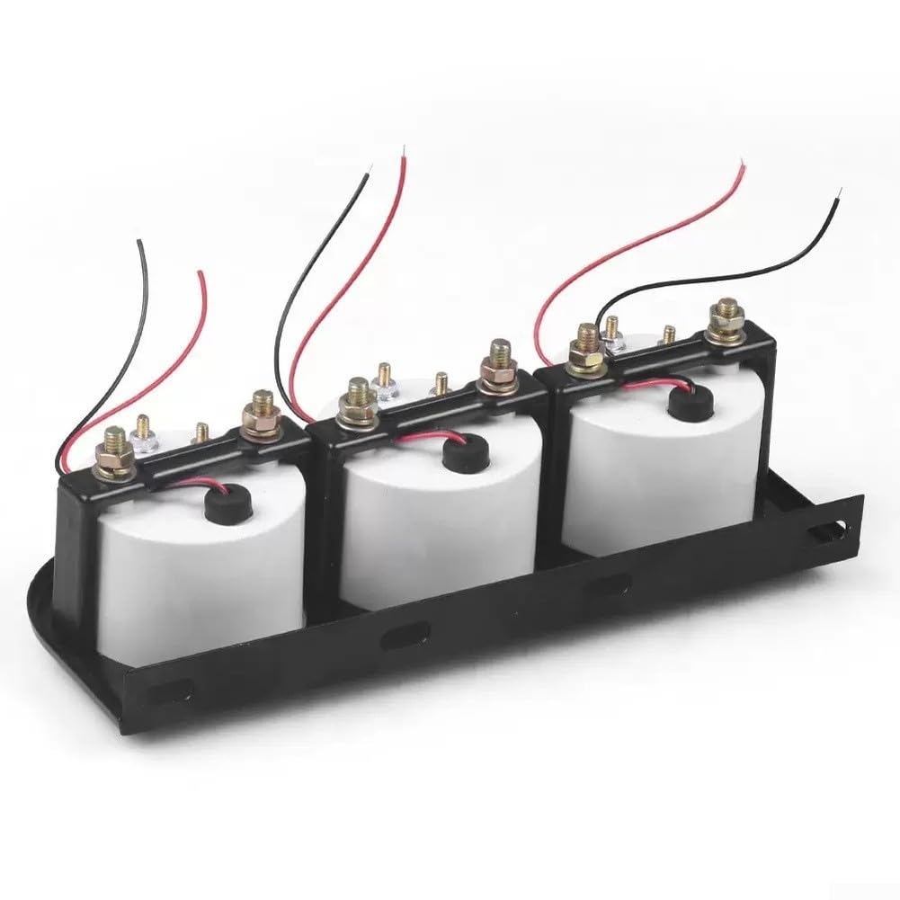 Triple jauge 12 V 52 mm pour tableau de bord de voiture, contrôle de la température d'huile, pression et tension de panneau automobile avec cadre chromé ou noir, installation facile (noir)