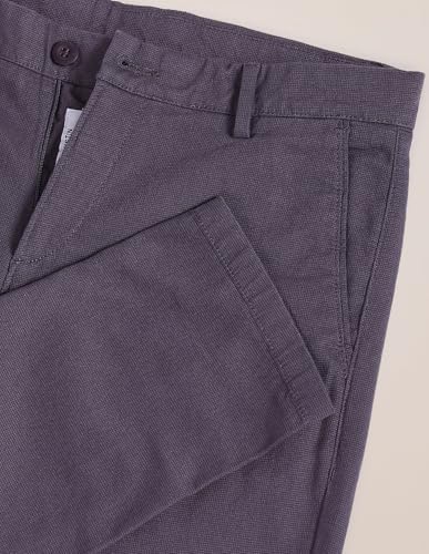 Image of U.S. Polo ASSN. Men's Regular Solid Textured Austin Trim Fit Mid Rise Casual Trousers