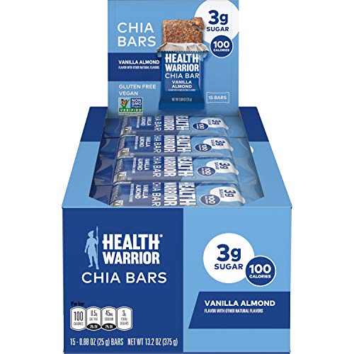 Health Warrior Chia Bars, Vanilla Almond, 15 Bars