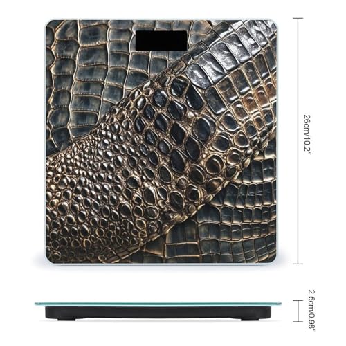 Báscula digital de vidrio templado diseño piel de caimán miniatura 2