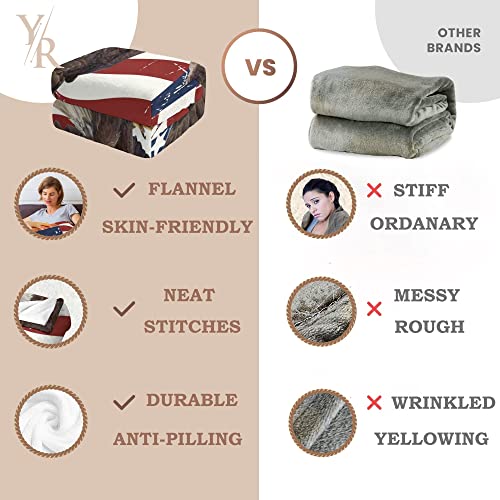 Yraqlvu Us Flag Eagle Throw Blanket For Couch Patriotic American National Flag Flannel Fleece Blanket For Unisex Adult Kid, Great Gift For Veteran Friend Or Family, 50X60 Inches, Usa Flag, Vertical #TOP4