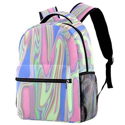 Sac à dos classique motif floral abstrait léger pour femmes et ados