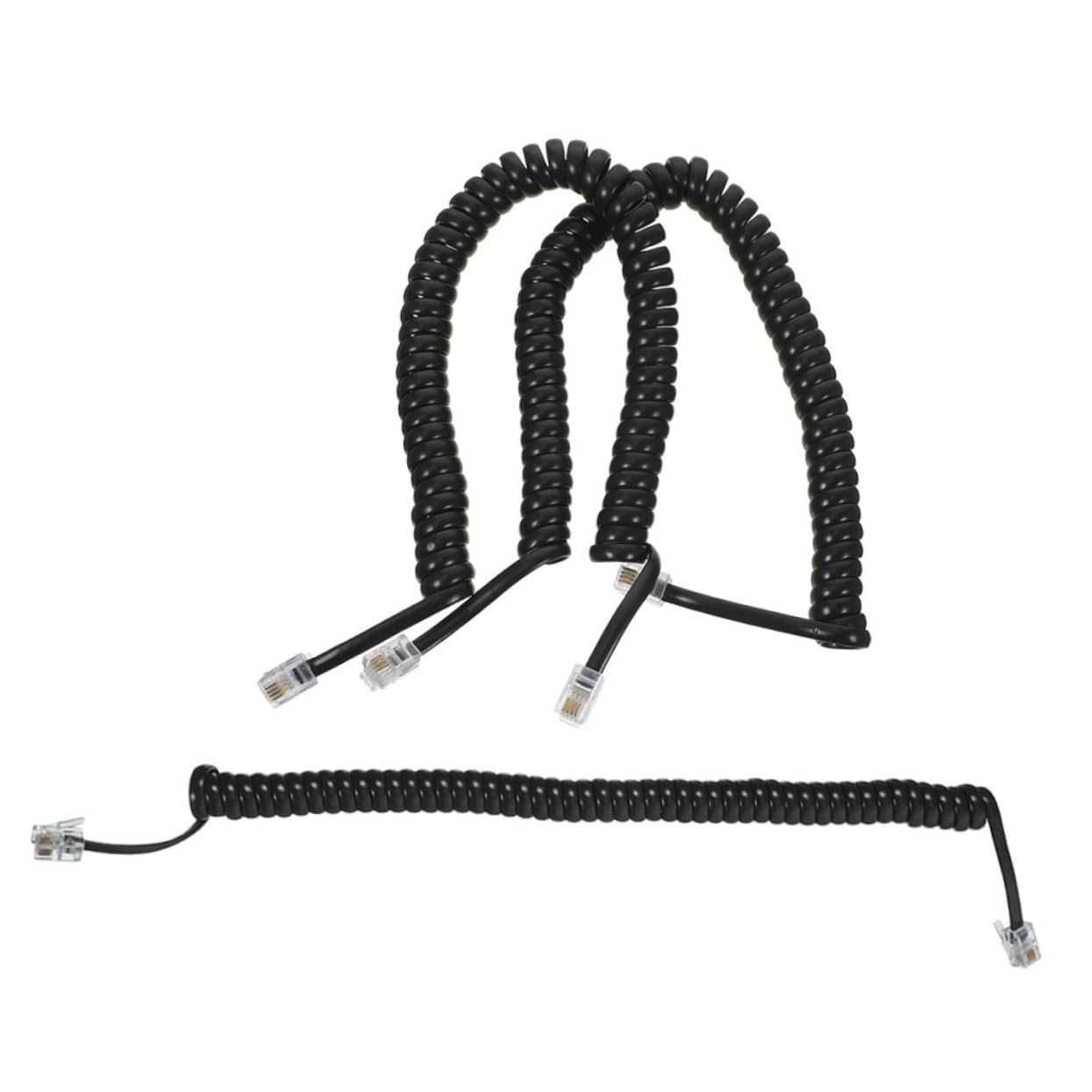 HONMEET 3Pcs Telephone Cords Durable Coiled Telephone Cord Sound Transmission Flexible and for Use