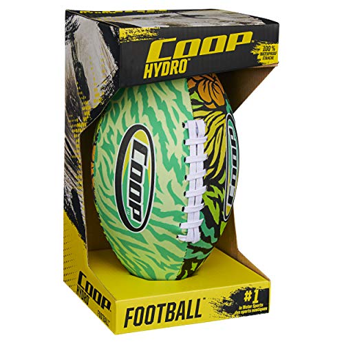Image of Swimways Hydro Waterproof Football, Outdoor Games for Adults and Kids, Swimming Pool Accessories and Pool Party Games,9.25 Inches, Green