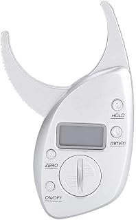 Body Fat Caliper Handheld BMI Body Fat Measurement Device Body Measure Tape Arms Chest Thigh or Waist Measuring Tape Measures Body Fat for Men and Women 3V Battery (Not Included)