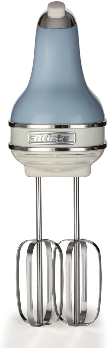 Ariete Vintage Hand Mixer with dough hooks attached