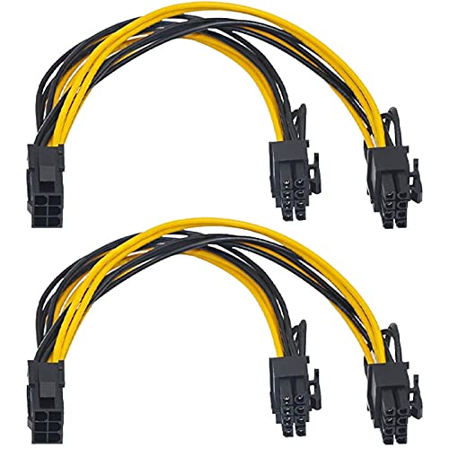 Layyon PCI-E 6pin Female to Dual 8pin (6+2pin) Male Video Card GPU Power Cable (Pack of 2)-picture-10