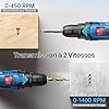 FAHEFANA Perceuse Visseuse Devisseuse Sans Fil 12V, avec Sac et 25 Accessoires, 2000mAh Batterie, 25Nm, 25+1 Réglages de Couple, 2 Vitesse, Lumières LED, Perceuse-Visseuse pour Bricolage à Domicile