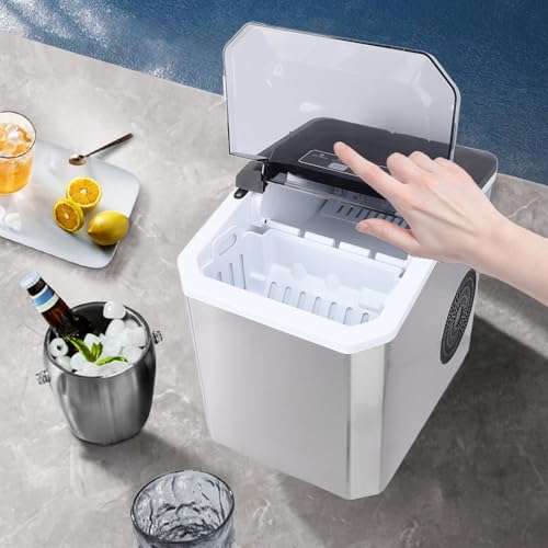 Máquina Fabricadora de Hielo Portátil con Tapa Transparente miniatura 4