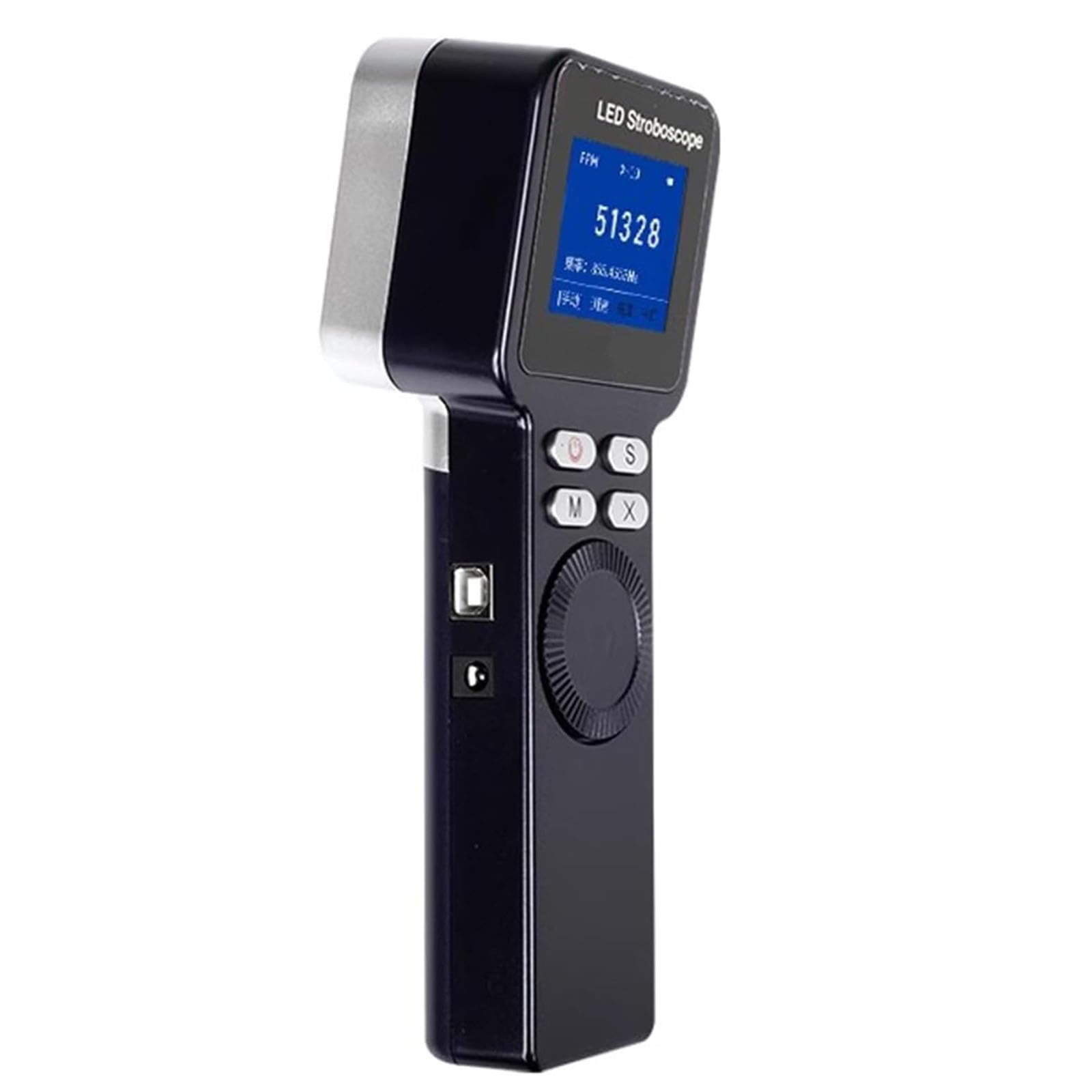 Tacómetro de luz estroboscópica digital LED, analizador de velocidad del motor sin contacto, mide la velocidad del motor 1-999999 RPM para engranajes y neumáticos