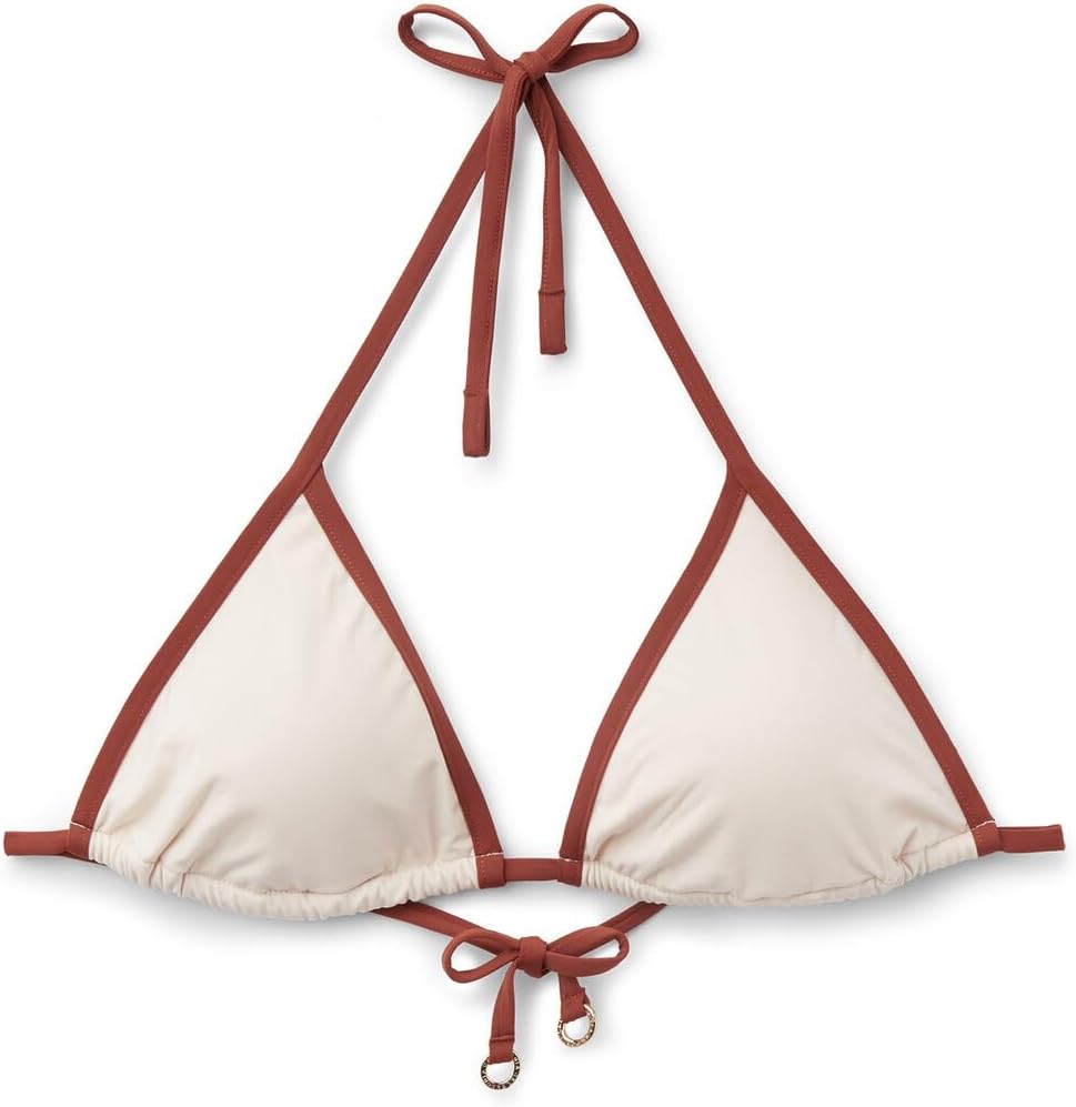 CALZEDONIA Woman's Triangle Swimsuit Top Bicolor Piping