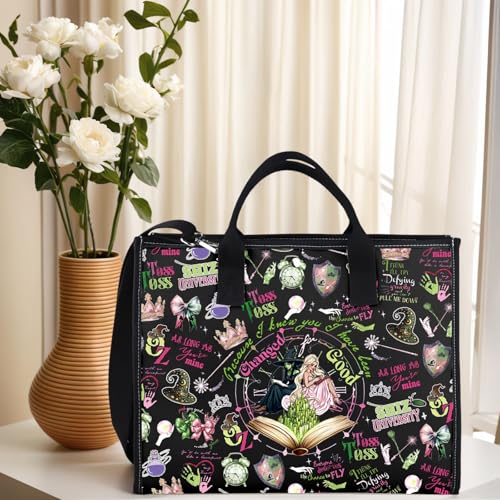 GJTIM Musical Lover Gift Witch Musical Theater Fans Gift Musical Theatre Canvas Tote Bag For Theatre Lovers4