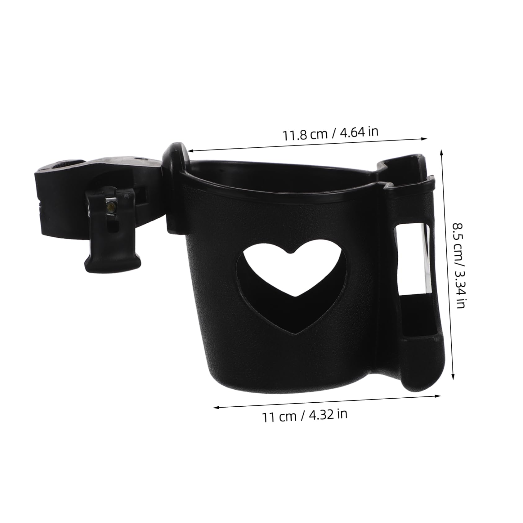 TOVINANNA Mobility Cup Holder Universal Cup Holder for Stroller Wheelchairs and Walkers Drink and Phone Holder for Mobility Devices Black