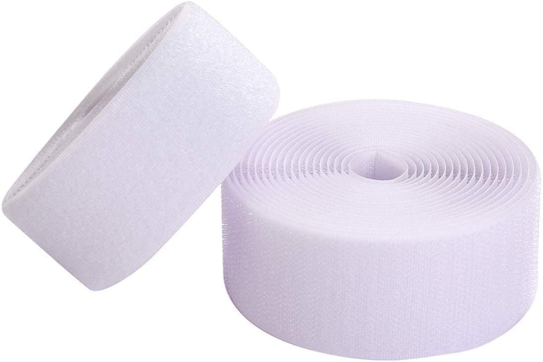 PRANSUNITA 50 mm – Hook & Loop Double Sided Tape - Non-Adhesive Nylon Fastener Interlocking Tape for Sewing Crafts DIY, Clothes, Shoes – White – (5 MTS Each Hook & Loop Part Both)-image-11