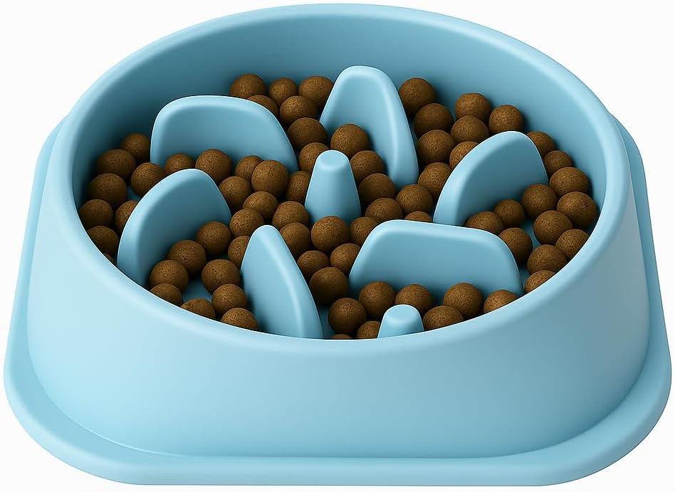 Slow Feeder Dog Bowl for Healthier Meal Times (Blue) - Image 1 of 5