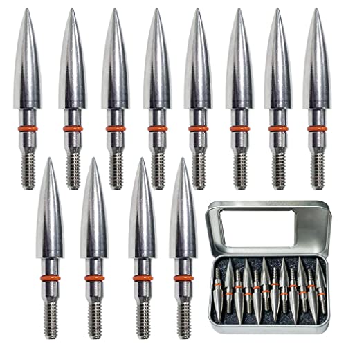 Image of 100 /125 /150 /200 /300 Grains Archery Field Points Practice Field Tips, Archery Target Practice Hunting Arrow Tip for Recurve, Compound Bow Crossbow, Stainless Steel Screw in Broadheads