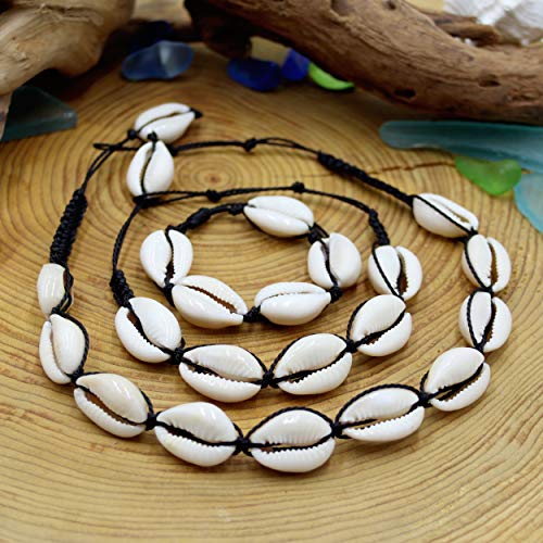 Fun-Weevz 150 Genuine Cowrie Shells For Jewelry Making Adults, 0.7-1.0 Inch Natural Smooth Cut Cowrie Shell Beads For Necklace And Bracelet, Puka Shells Bulk, Beachy Surfer Seashells Home Decor #TOP7