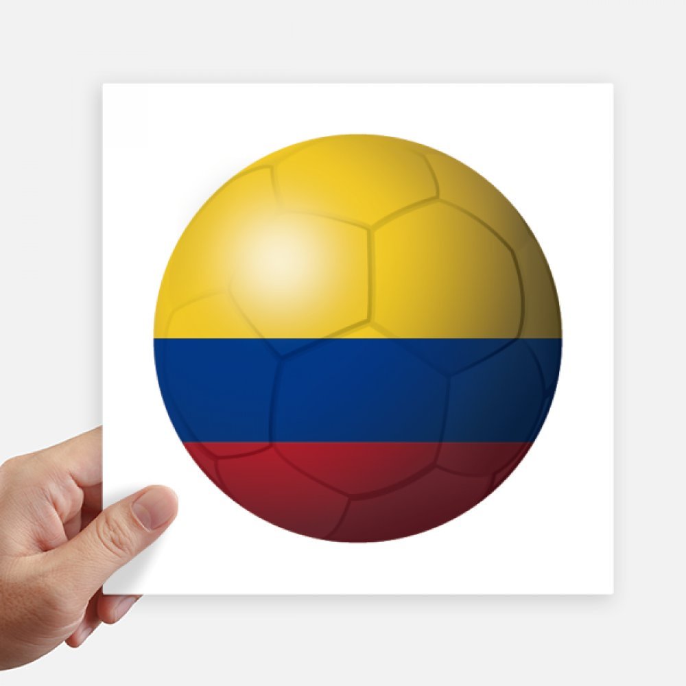 Sticker carré drapeau Colombie 20 cm pour mur et pc portable par DIYthinker x4
