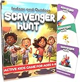 Scavenger Hunt Game for Kids. GoTrovo Seek'n'Build Indoor Outdoor Find It Game. Includes 2 Color in Bags to Collect Your Treasures Plus Challenge Cards to Build/Experiment/Get Arty and Creative!