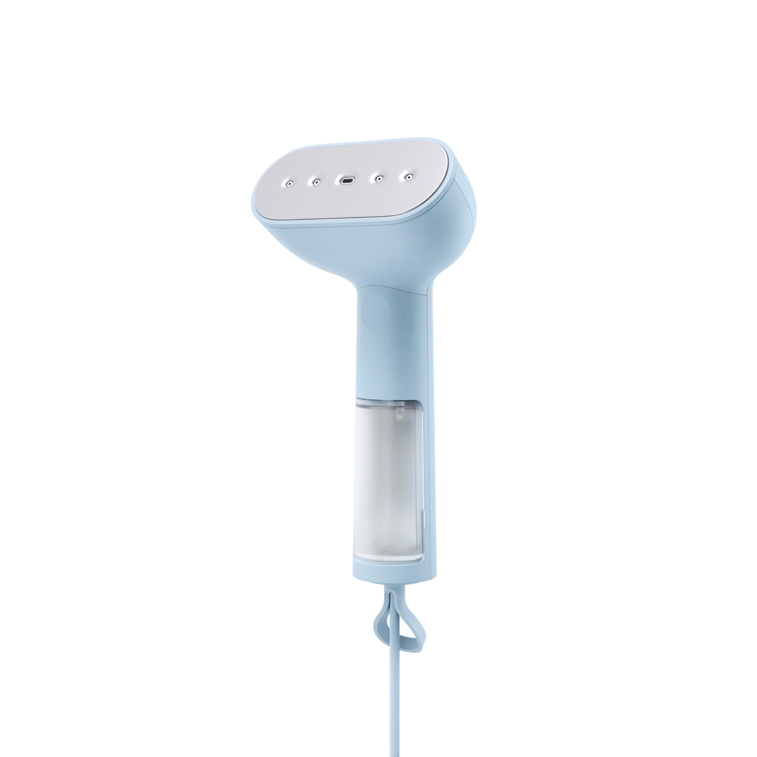 Steamery Ferro da stiro a vapore Cirrus Core, 1350W, Emissione vapore 21g/min, Pronto in 15 Secondi,Tecnologia Dry Steam, Anello per appenderlo, Serbatoio trasparente, Portatile, Blu