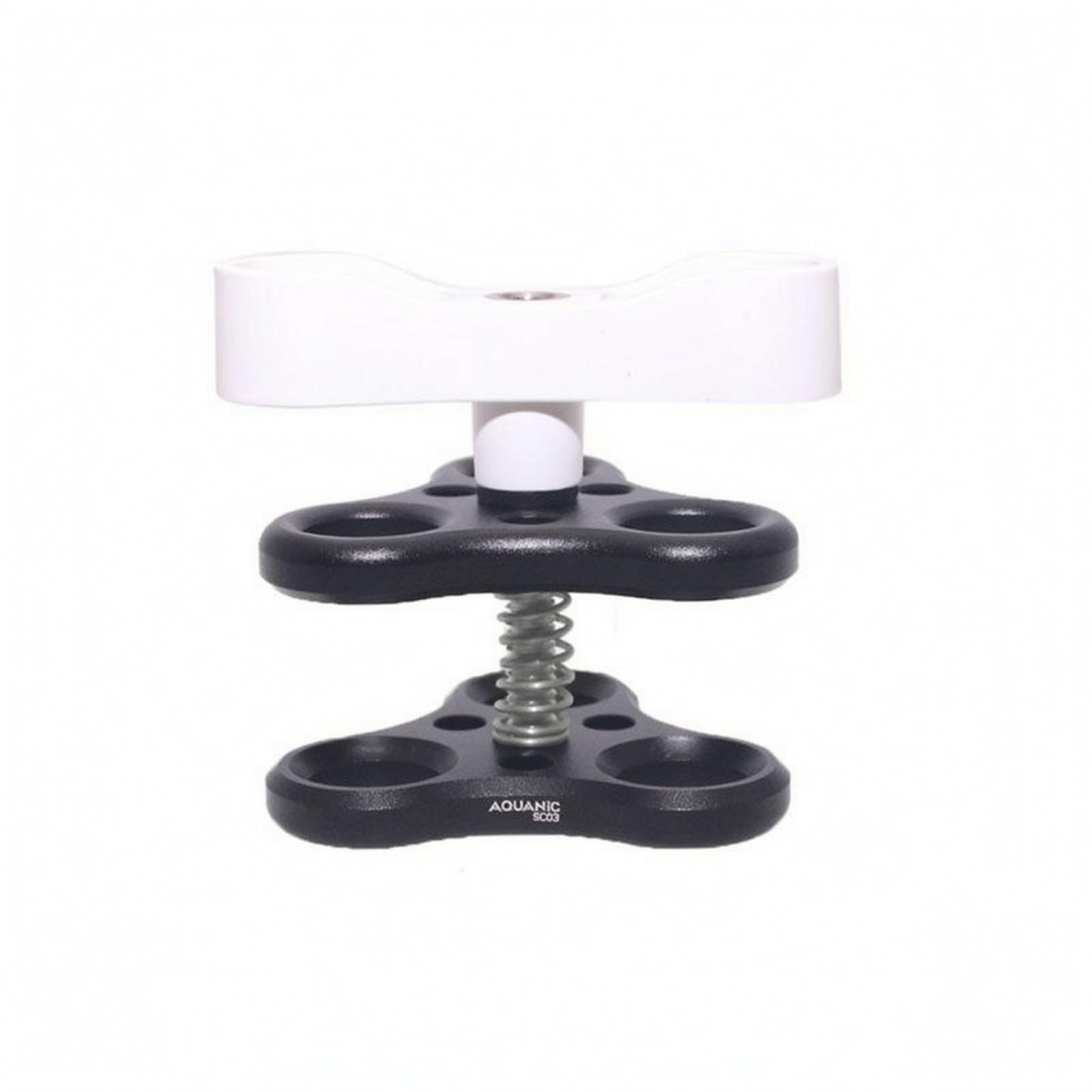 Coil-Driven-Loaded Underwater Photo Light Clamp Black and White Three-Hole Clamp Bracket Compact Stable Grip, Black White, Sc03 3-Hole | Sporting Goods | Water Sports-image-37