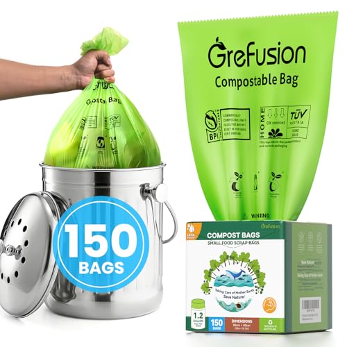 GreFusion Compostable Trash Bags for Kitchen...