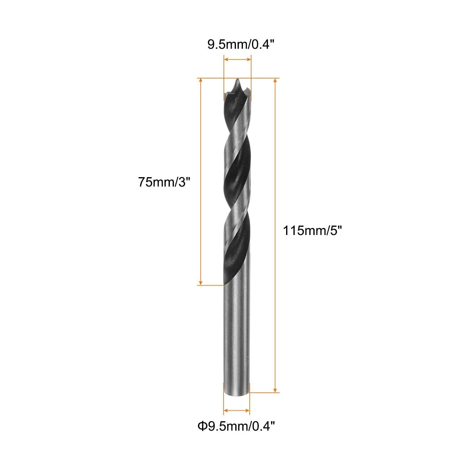 Brocas de centrar 12mm Acero al carbono Vástago recto Madera