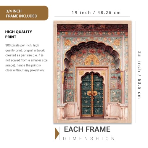 Image of kotart Indian Art Traditional Paintings for Living Room | Framed Wall Painting for Home Room Bedroom Office Wall Decor | Wall Poster With frames Set of 3 (19X25 inch)
