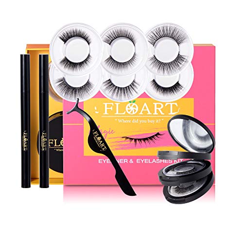 Eyelash Glue self adhesive eyelashes Pens and False Eyelashes - Lash Glue Pens 2 Counts & Fake Eyelashes 6 Pairs, Never been Easier to Place Lashes, All Day Wear