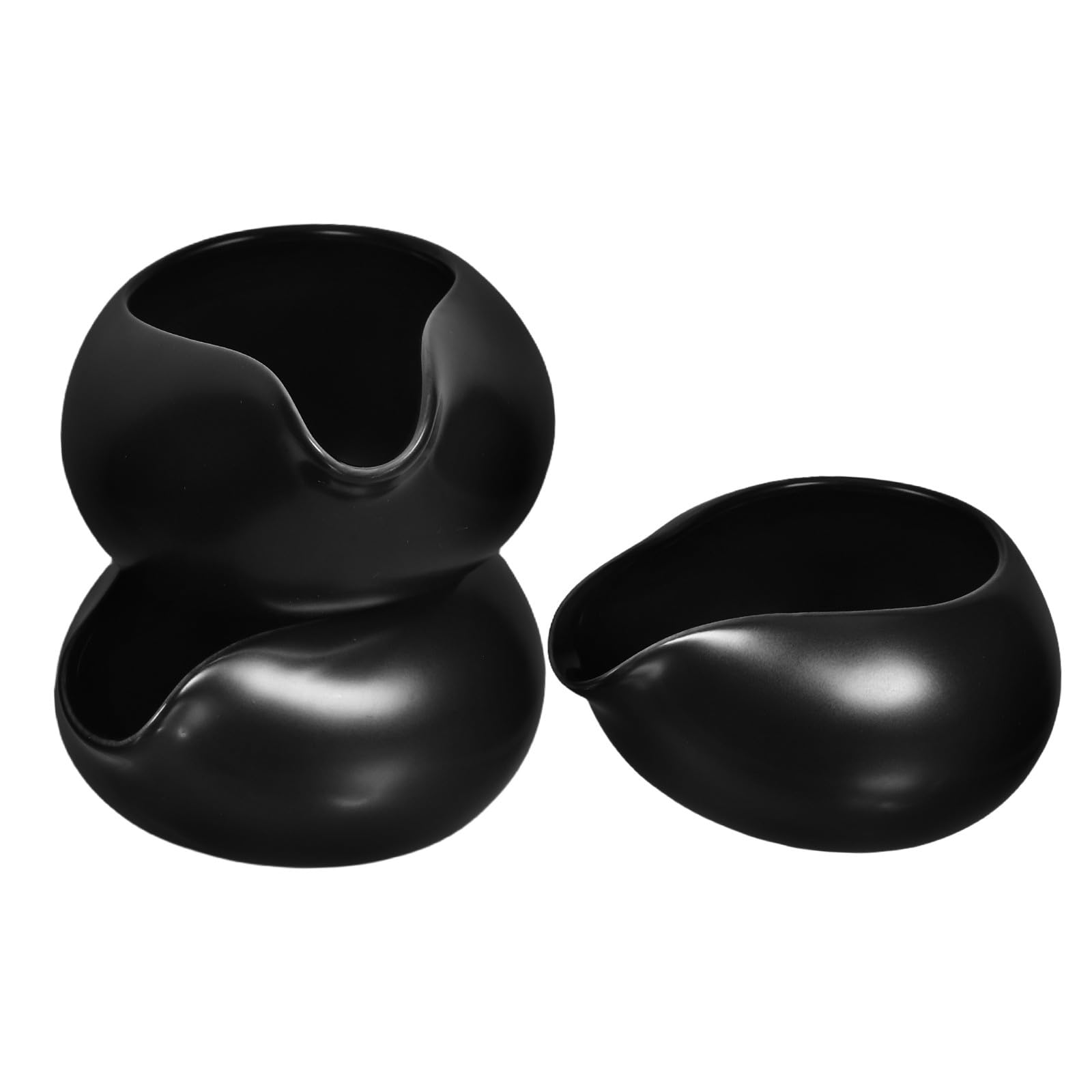 Sewroro Jarra de Cerámica Vintage para Servir Leche y Café, Antideslizante, Paquete de 3 Unidades, Adecuado para Servicio de Café y Té Hogar