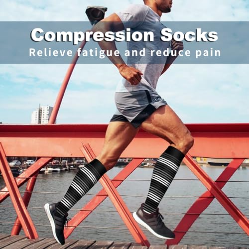 Bluemaple Copper Compression Socks For Women & Men Circulation - Best for Running,Nursing,Hiking,Flight&Travel - Image 5