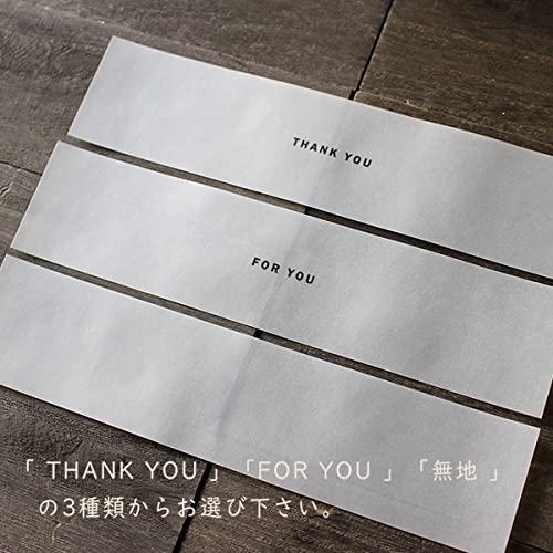 Amazon | BAY LETTERPRESS ラッピング帯 THANK YOU 50枚 ギフト 