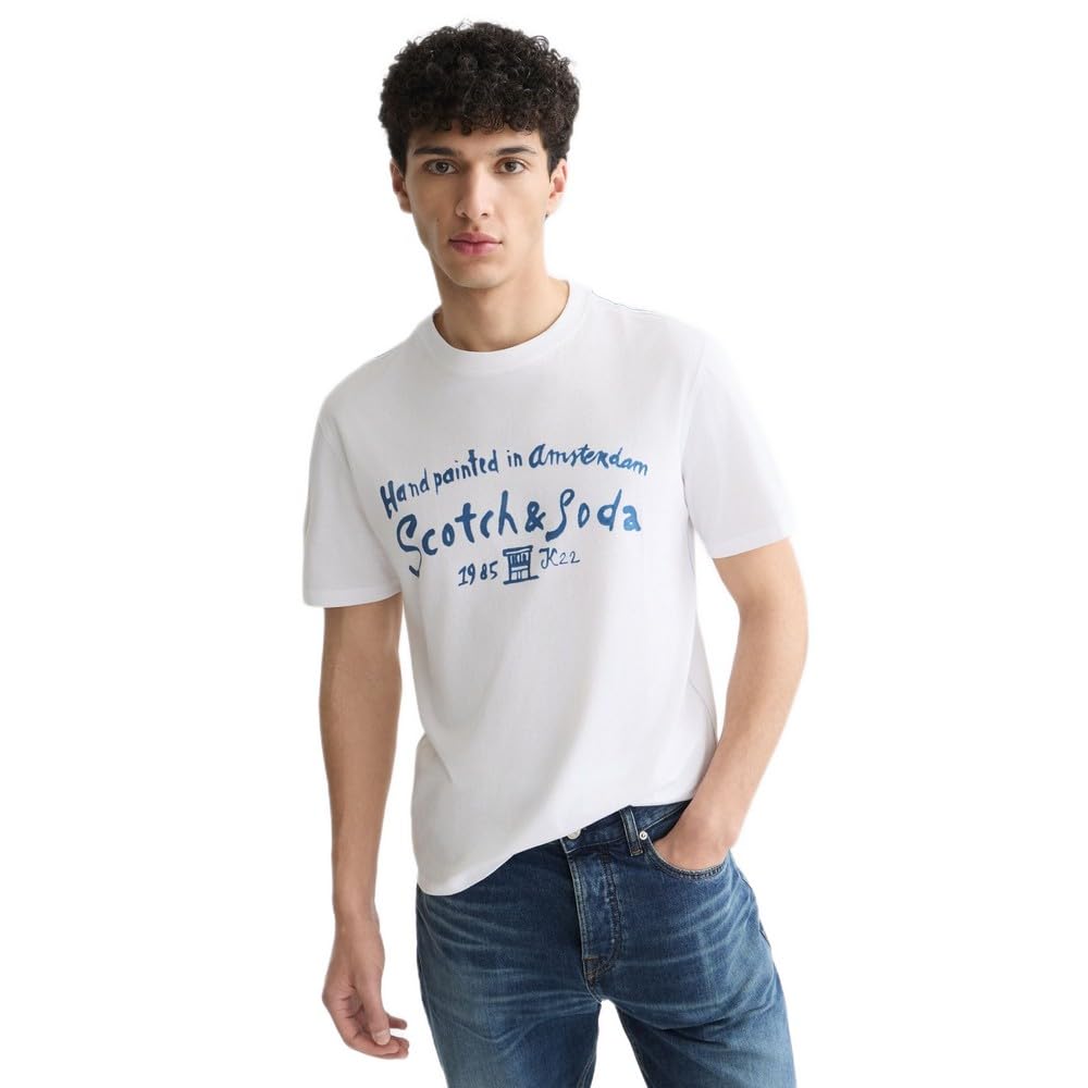 Scotch & Soda Chest Artwork T-Shirt Camiseta Hombre