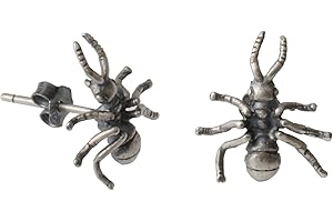 Sterling Silver Ant Earrings: Nature's Edgy Ornaments for Ears
