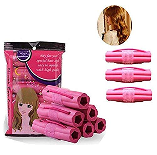 YiKiMira 12 Pack Hair Curler Silicon Sleep Hair Rollers Fashionable Foam Sponge Hair Curlers Clip Easy Application Heat-free Nighttime Hair Styling Tools For Lazy People Short or Long Hair (12 pcs)