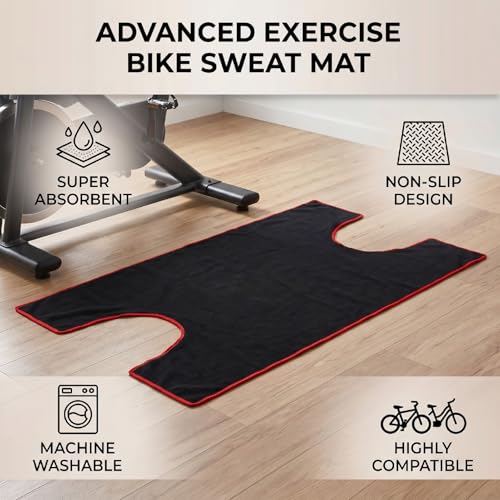 Dpofirs Exercise Bike Sweat Towel Mat, Toalla Antideslizante Super Absorbente para Bicicleta Estática miniatura 5