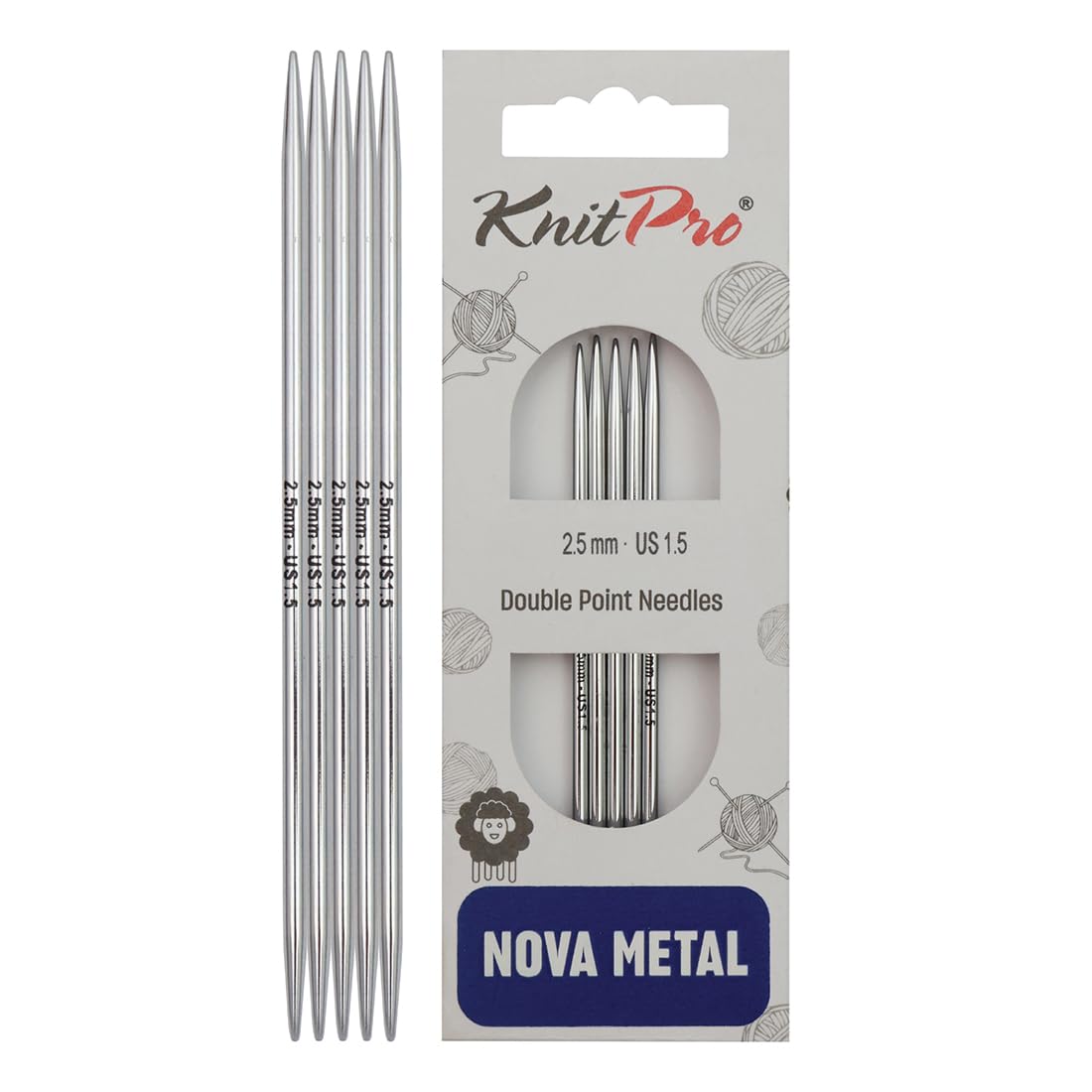 KnitPro Nova Double Pointed Needles 5" (12.5cm) | 2.50mm
