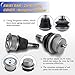 Zinc-Nickel Alloy Front Upper & Lower Ball Joints for 1999-2008 Chevrolet Silverado 1500 GMC Tahoe Sierra Suburban Yukon Avalanche XL Cadillac Classic Escalade Express 2500 ESV EXT Savana K6540 K6541