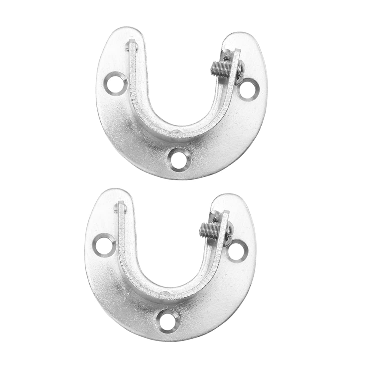 Sosoport 2Pcs Closet Rod Flange Holders Half Opening Design for Easy Installation Secure Socket for Closet Pole Compatible with Durable Wardrobe Accessories