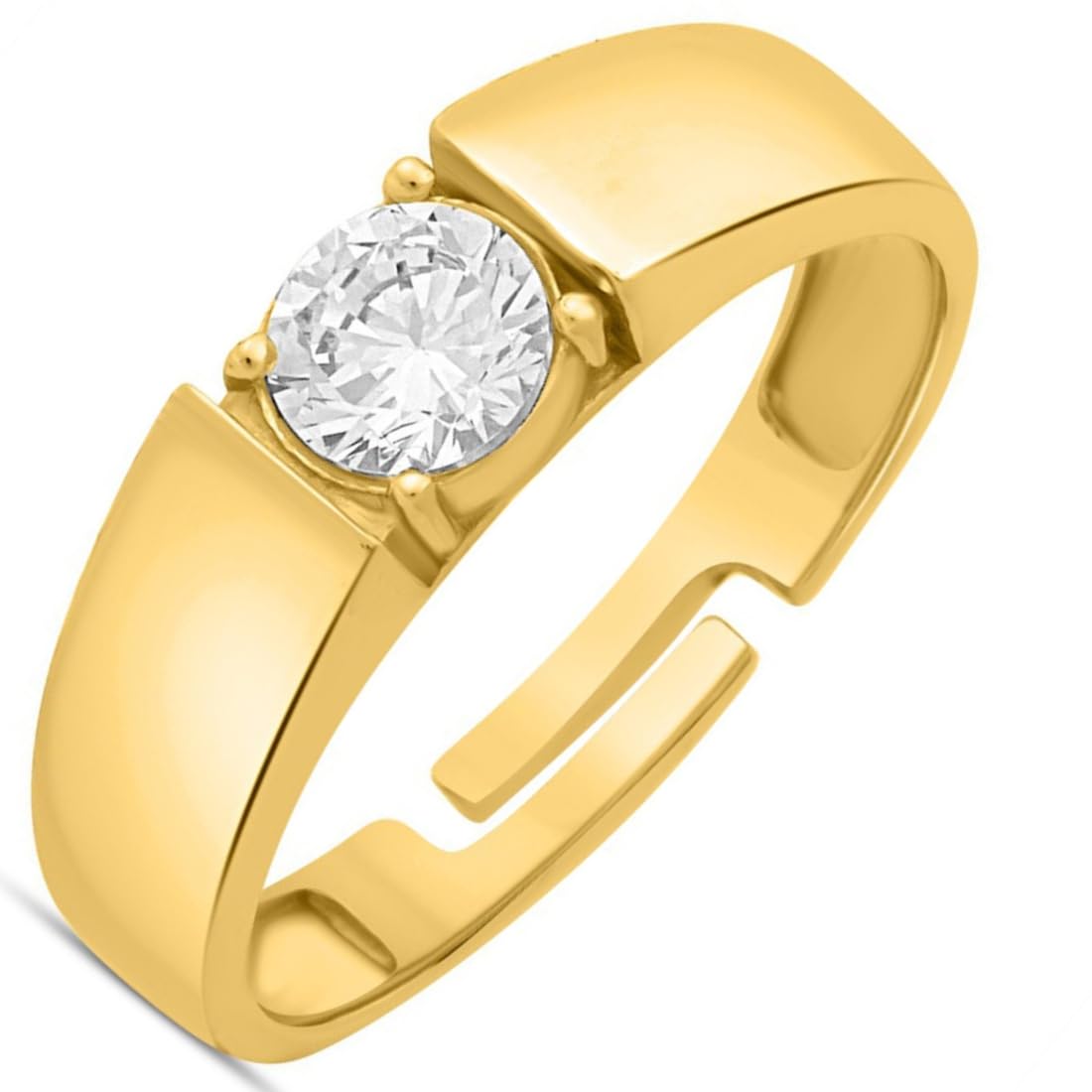 zavya 925 Sterling Silver Solitaire Gold Plated Men's Ring|Gifts For Men And Boys|With Certificate of Authenticity and 925 Hallmark-picture-39