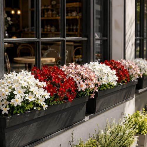 33PCS Fake Flowers for Outside Artificial Flowers Outdoor UV Resistant - image 6