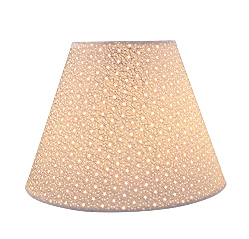 Image of Aspen Creative 32627 Transitional Hardback Empire Shaped Spider Construction Lamp Shade in Ivory, 12 inch wide (6 inch x 12 inch x 9 inch)