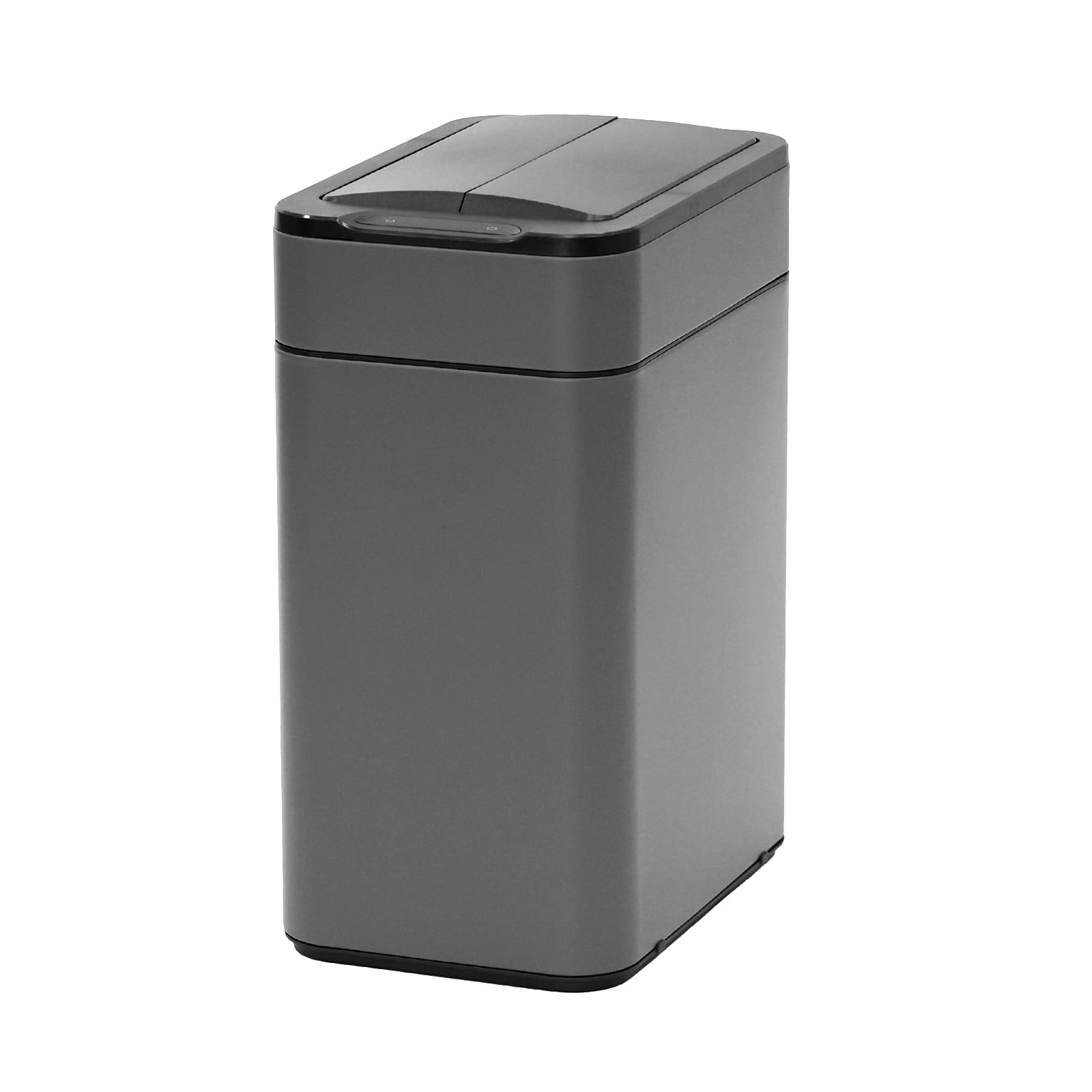 SVITA SE50L Sensormülleimer Abfalleimer Kücheneimer Automatik Mülleimer rechteckig mit Bewegungssensor Stahl 50l freistehend automatisch Grau