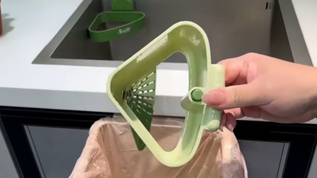 Estante de Esquina para Fregadero con Ventosa Verde miniatura 7