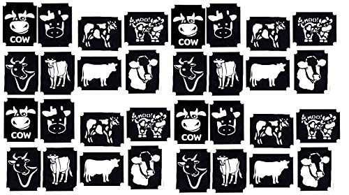 Cow Calf Collection (Cow Tattoo Glitter Airbrush Stencil)