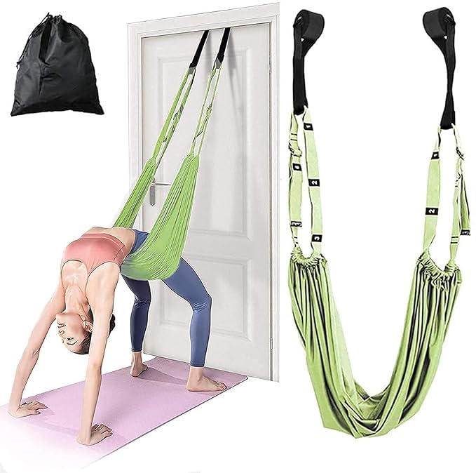 Rikriva Yoga Stretching Rope - Adjustable Leg Waist Back Stretch Band, Anti-gravity Inversion Exercise Door Flexibility Tensile Trainer for Pilates Dance. (Blue) (B0D2CZJ91L) Amazon Price History, Amazon Price Tracker