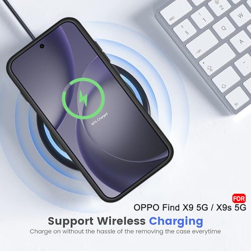 Image of TheGiftKart Hybrid Shockproof Back Cover Case for Oppo Find X9 5G / X9s 5G Compatible with MagSafe | Camera Protection Module | Hard Back Cover (PC & TPU, Translucent Smoke Matte Back, Black Sides)