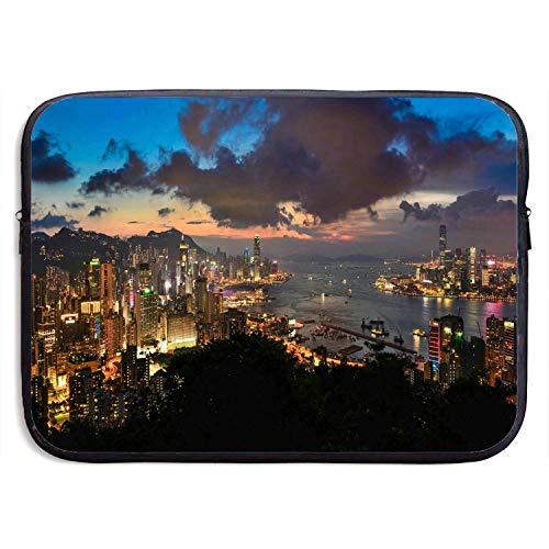 13 Inch Laptop Sleeve Briefcase,Super Hong Kong Panorama Neoprene Waterproof Handbag for Surface Laptop MacBook Pro/MacBook Air/Acer/Asus/Dell/Lenovo/iPad/Surface Book