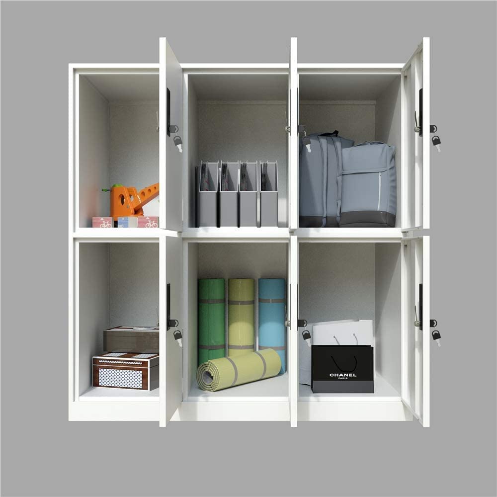 MECOLOR Pequeños armarios de 4, 6 y 9 Puertas de para empleados o Personal de Oficina en hogares, supermercados, gimnasios, centros comerciales, para Documentos, Bolsas de Tela